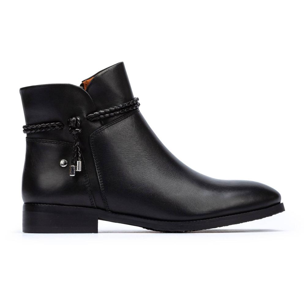 Pikolinos ROYAL|women’s Flat Ankle Boots With Leather Accents Black ...
